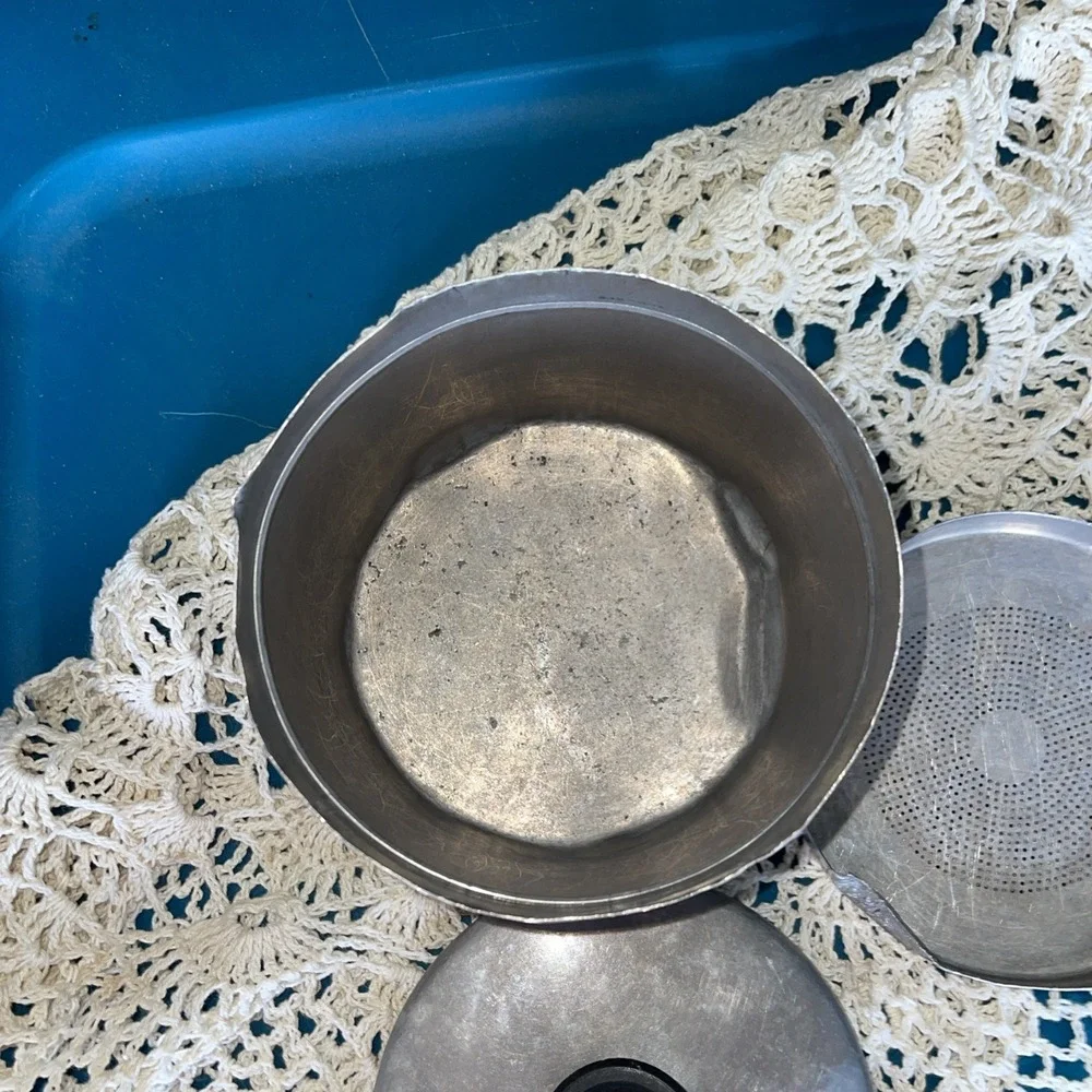 Vintage Aluminum Grease Canister Kitchen Grease Keeper Bacon Dripp